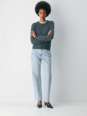 Denim Forum Light Blue Straight Leg Jeans - Women